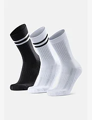 Danish Endurance - Tennis Crew Socks 3-pack - vanlige sokker - multicolour (1x black/white, 1x white, 1x white/black) - 2