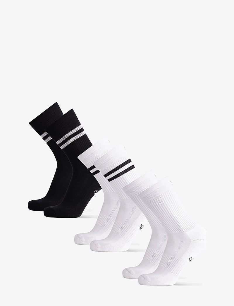 Danish Endurance - Tennis Crew Socks - sportsocken - multicolour (1x black/white, 1x white, 1x white/black) - 2