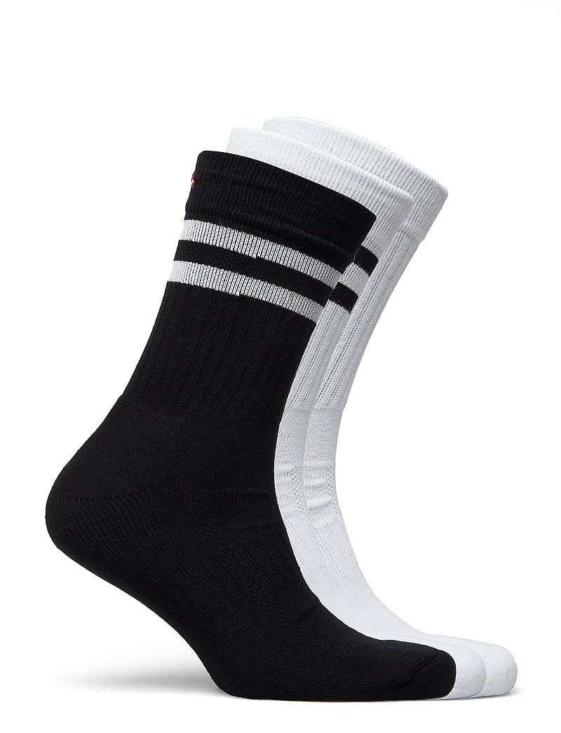 Danish Endurance - Tennis Crew Socks - sportsocken - multicolour (1x black/white, 1x white, 1x white/black) - 3
