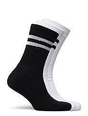 Danish Endurance - Tennis Crew Socks 3-pack - vanlige sokker - multicolour (1x black/white, 1x white, 1x white/black) - 3