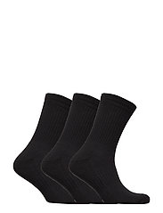 Danish Endurance - Tennis Crew Socks 3-pack - vanlige sokker - black - 1