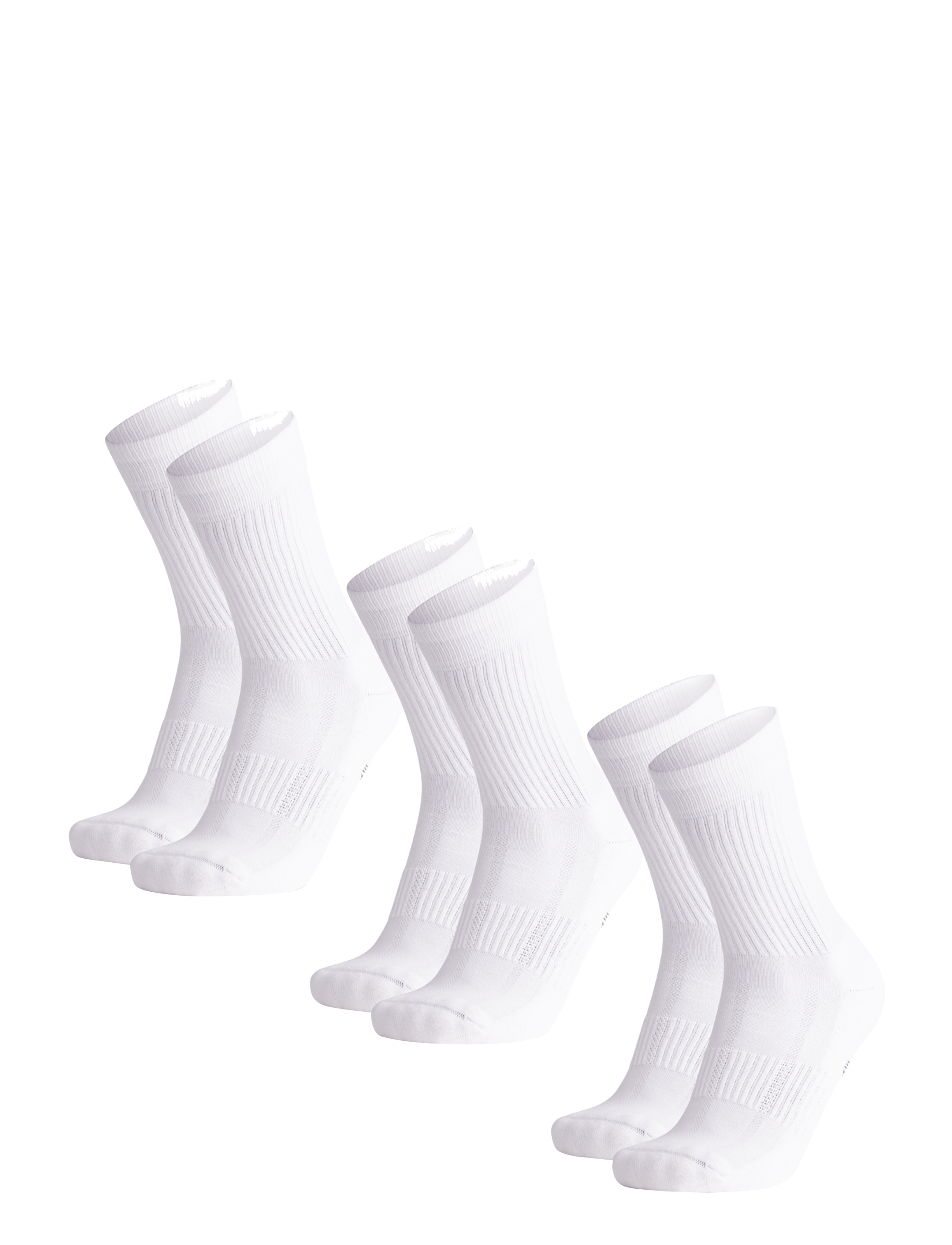Dänisch ENDURANCE Tennis Crew Socken 3-Pack Weiß - 39-42 - Damen