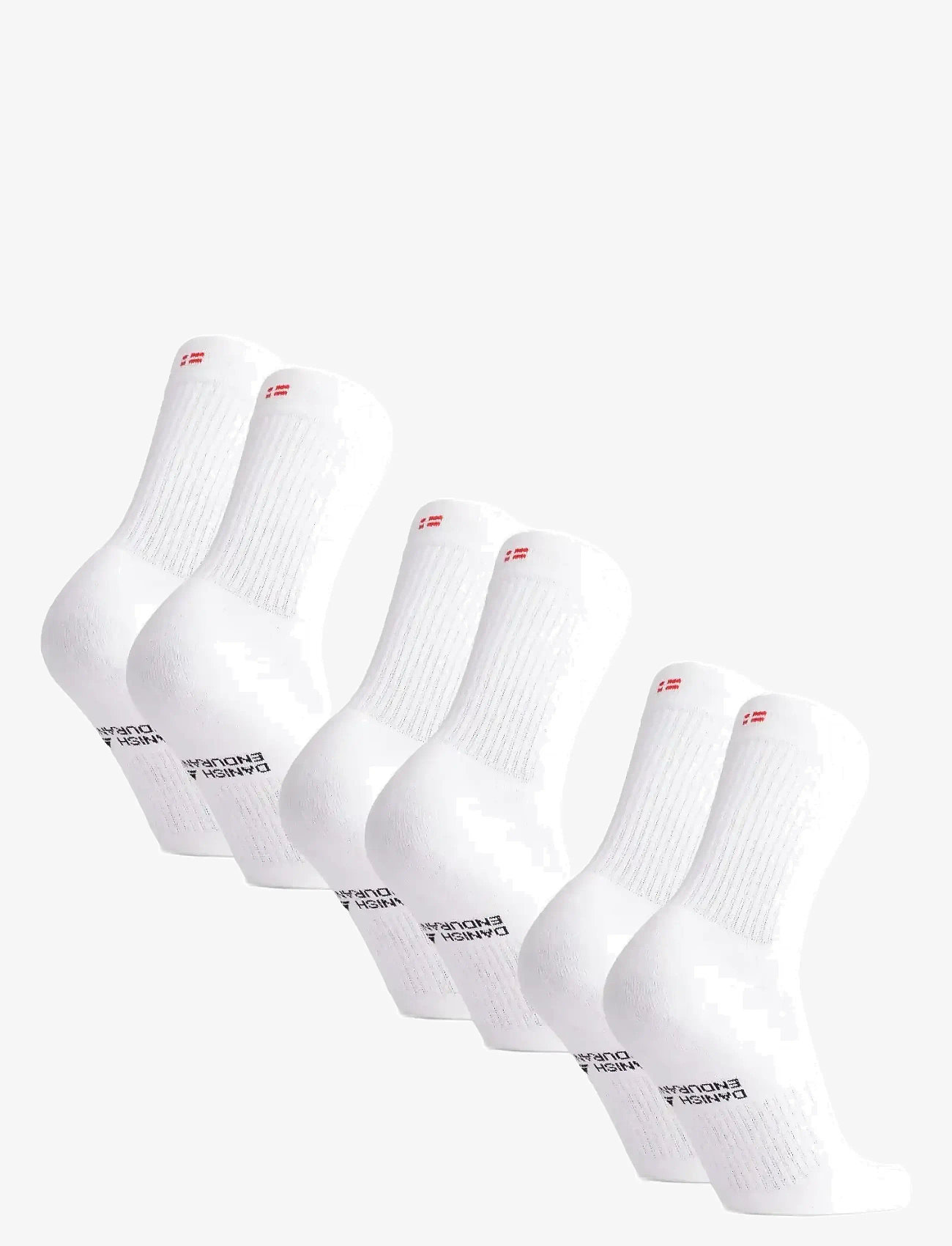 Danish Endurance - Tennis Crew Socks 3-pack - sportsocken - white - 2