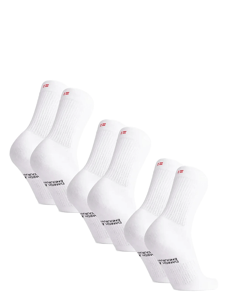 Danish Endurance - Tennis Crew Socks 3-pack - sportsocken - white - 2
