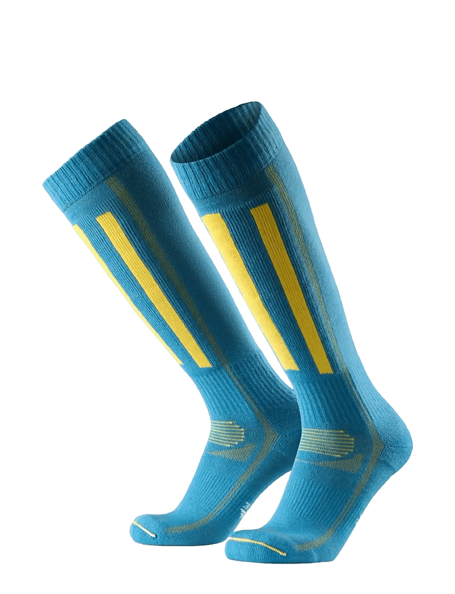 Danish Endurance - Alpine Ski Socks 1-pack - blue/yellow - 1