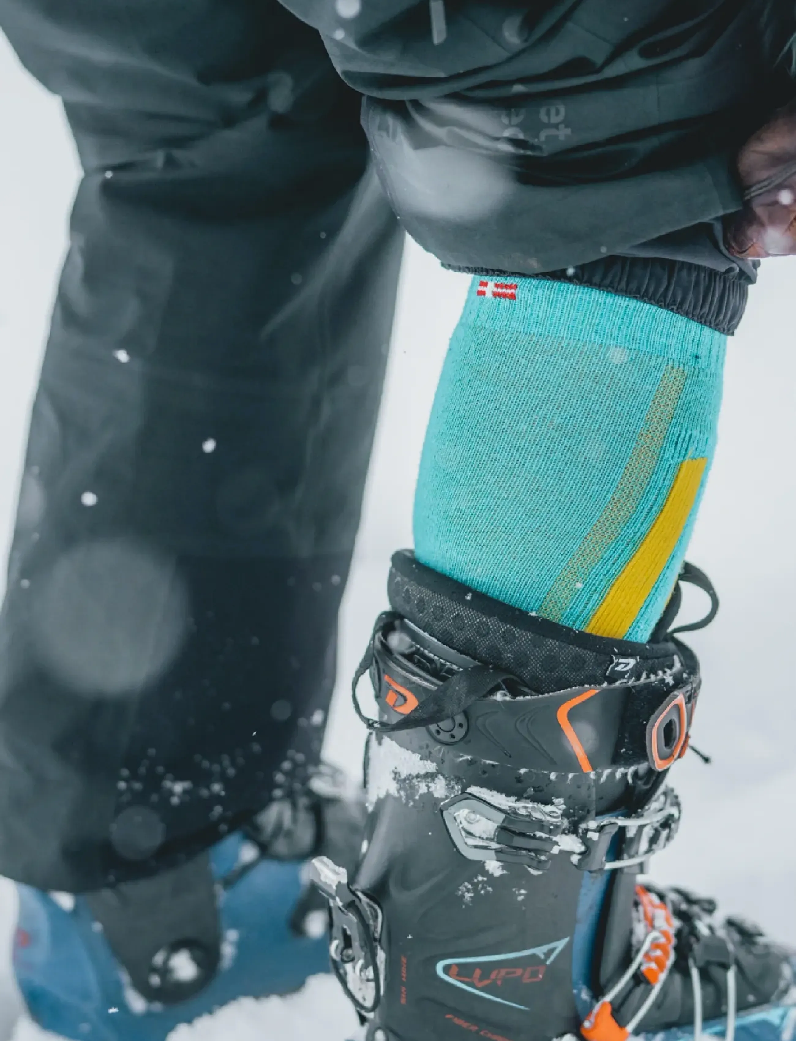 Danish Endurance - Alpine Ski Socks 1-pack - blue/yellow - 0