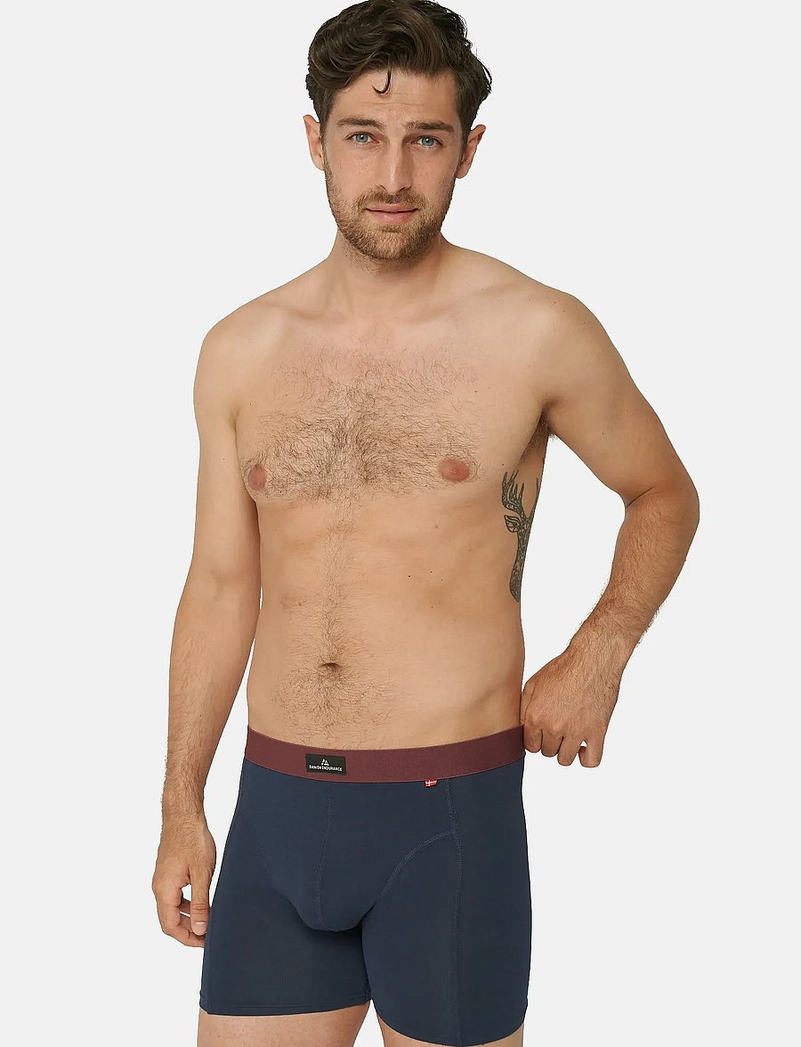 Danish Endurance - Classic Trunks (Men) 3-pack - boxers - multicolor (3x black, 1x green/orange, 1x navy blue/bordeaux, 1x retro) - 0