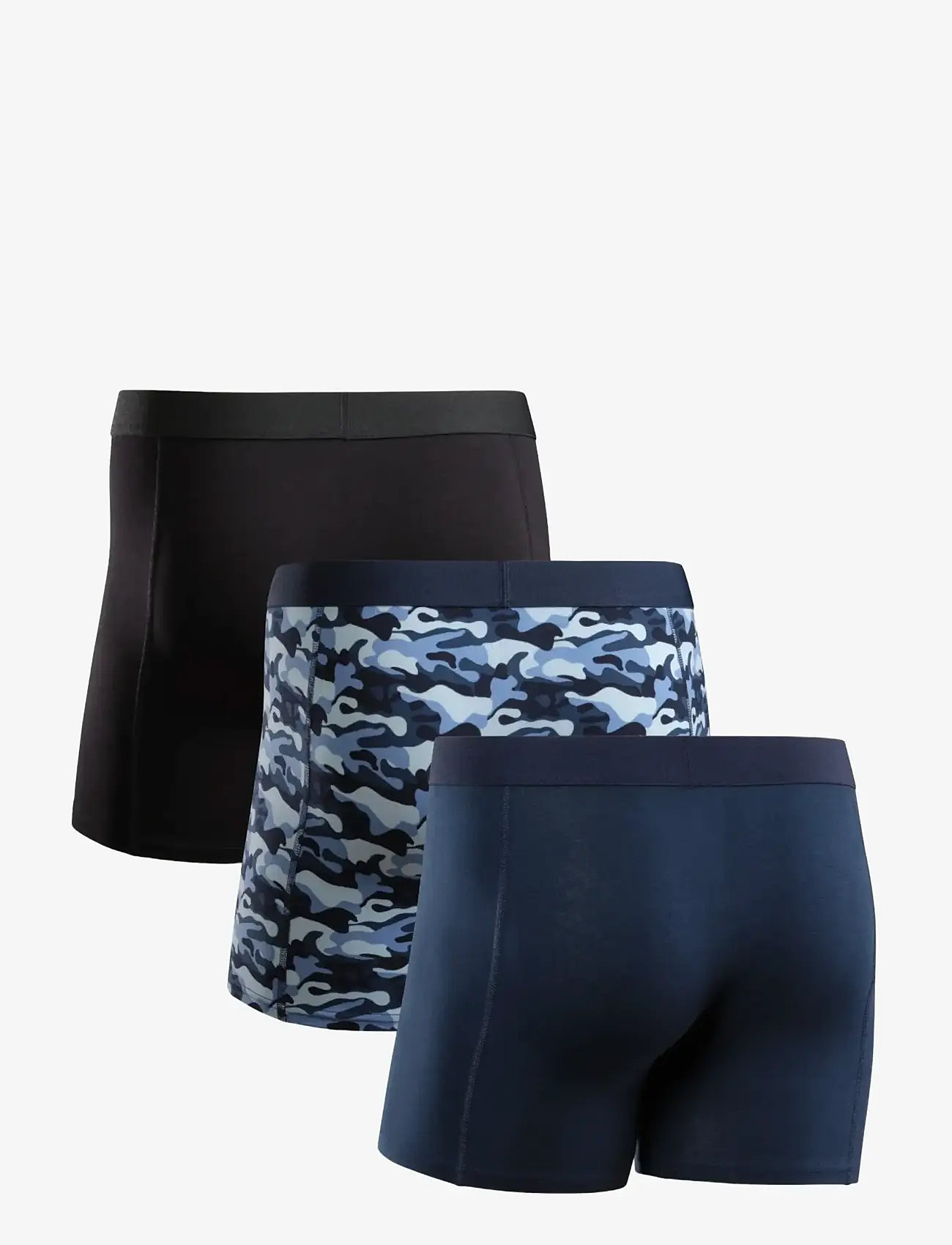 Danish Endurance - Classic Trunks (Men) 3-pack - boxershorts - multicolor (1x black, 1x camouflage, 1x navy blue) - 2