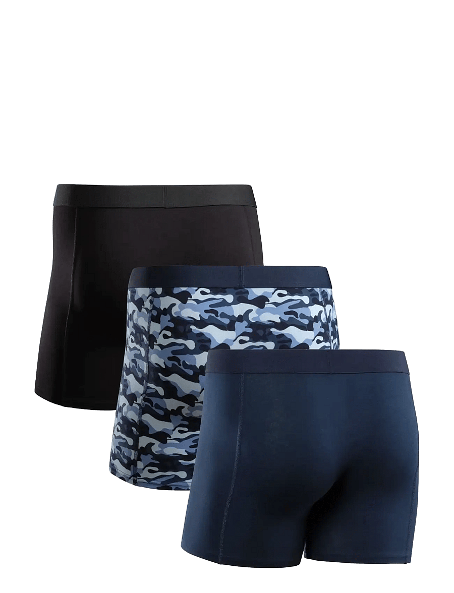 Danish Endurance - Classic Trunks (Men) 3-pack - boxerkalsonger - multicolor (1x black, 1x camouflage, 1x navy blue) - 2
