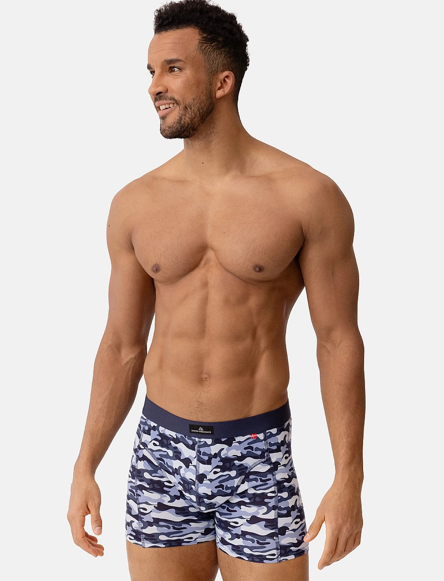 Danish Endurance - Classic Trunks (Men) 3-pack - boxerkalsonger - multicolor (1x black, 1x camouflage, 1x navy blue) - 3