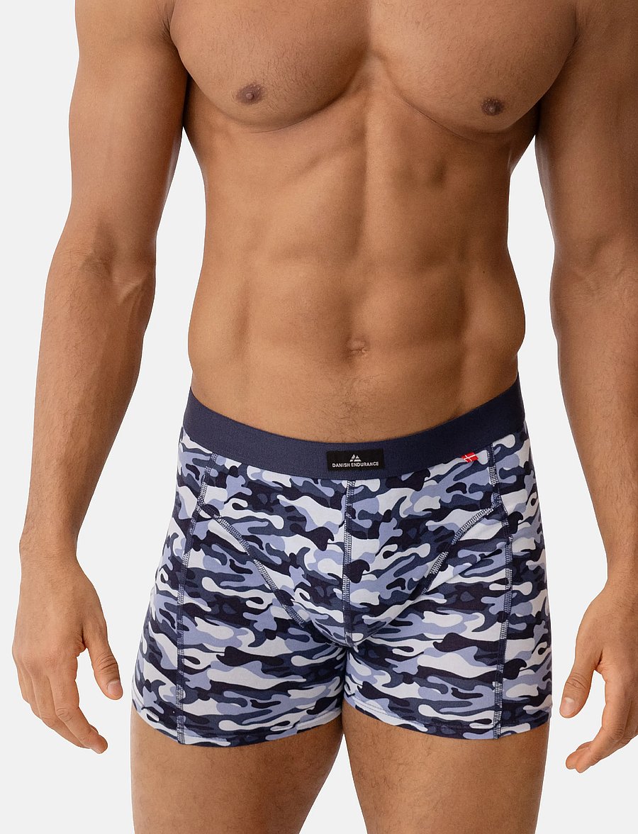 Danish Endurance - Classic Trunks (Men) 3-pack - boxerkalsonger - multicolor (1x black, 1x camouflage, 1x navy blue) - 0