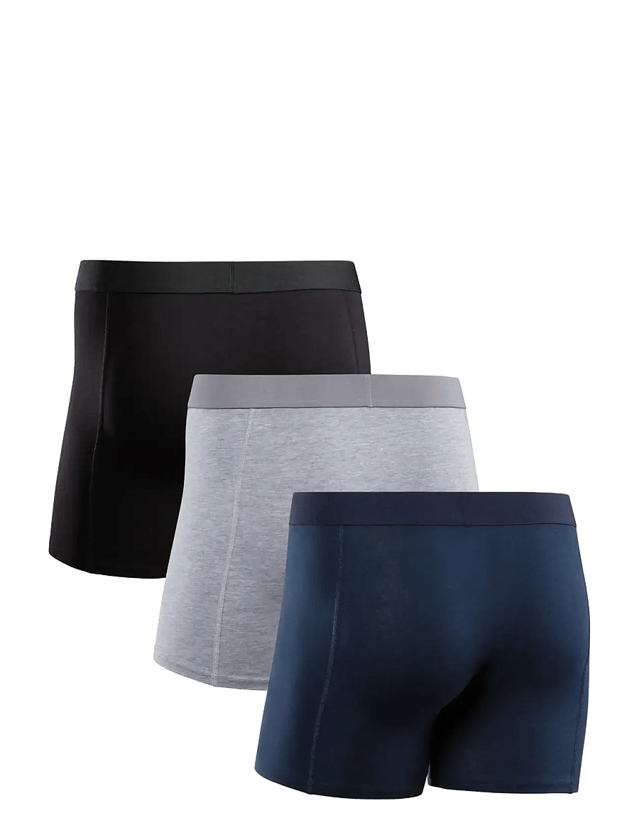 Danish Endurance - Classic Trunks (Men) 3-pack - boxers - multicolour (black, navy blue, grey) - 2