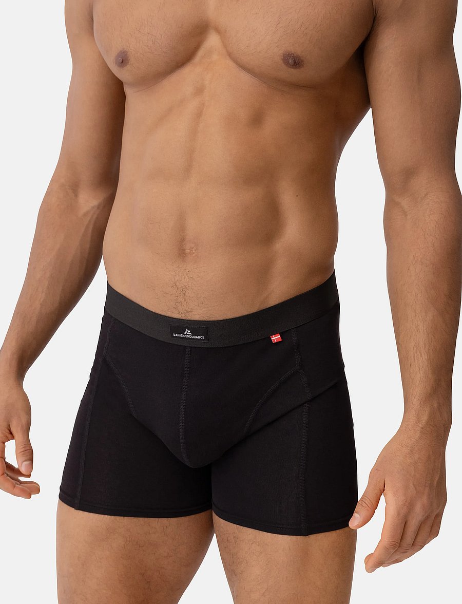 Danish Endurance - Classic Trunks (Men) 3-pack - boxers - multicolour (black, navy blue, grey) - 0