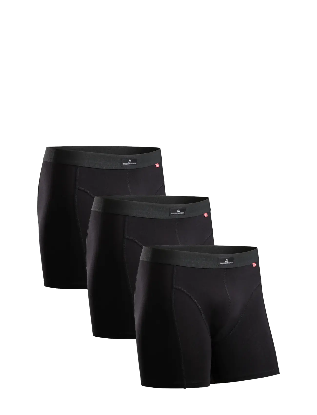 Danish Endurance Classic Trunks (Men) 3-pack - Underwear - BLACK / black