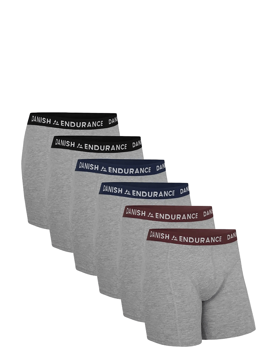 Danish Endurance - Classic Trunks (Men) 3-pack - bokseršorti - mc (2xgrey/black, 2xgrey/navy blue, 2xgrey/bordeaux) - 1