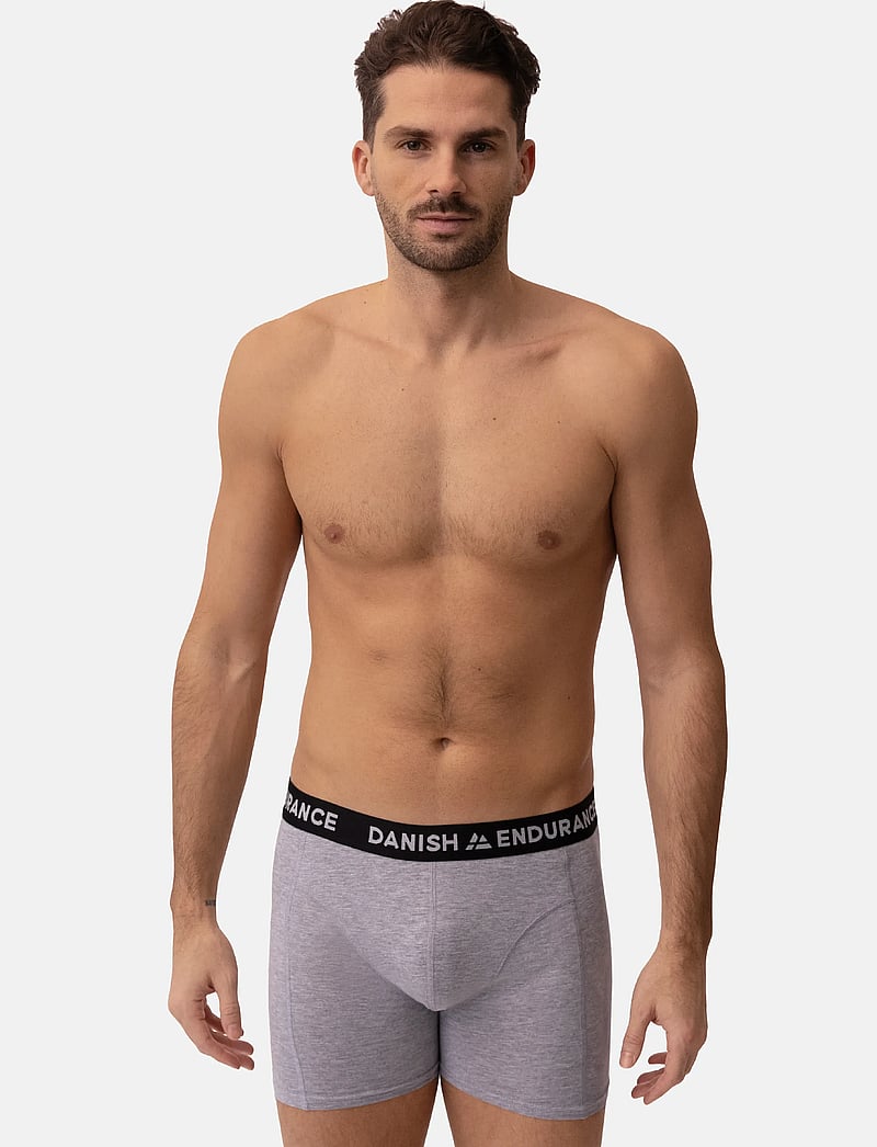 Danish Endurance - Classic Trunks (Men) 3-pack - boxershorts - mc (2xgrey/black, 2xgrey/navy blue, 2xgrey/bordeaux) - 0