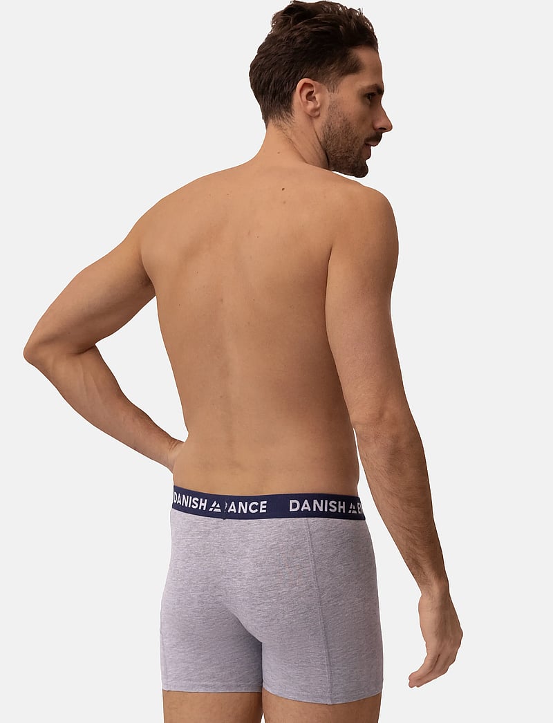Danish Endurance - Classic Trunks (Men) 3-pack - boxershorts - mc (2xgrey/black, 2xgrey/navy blue, 2xgrey/bordeaux) - 3