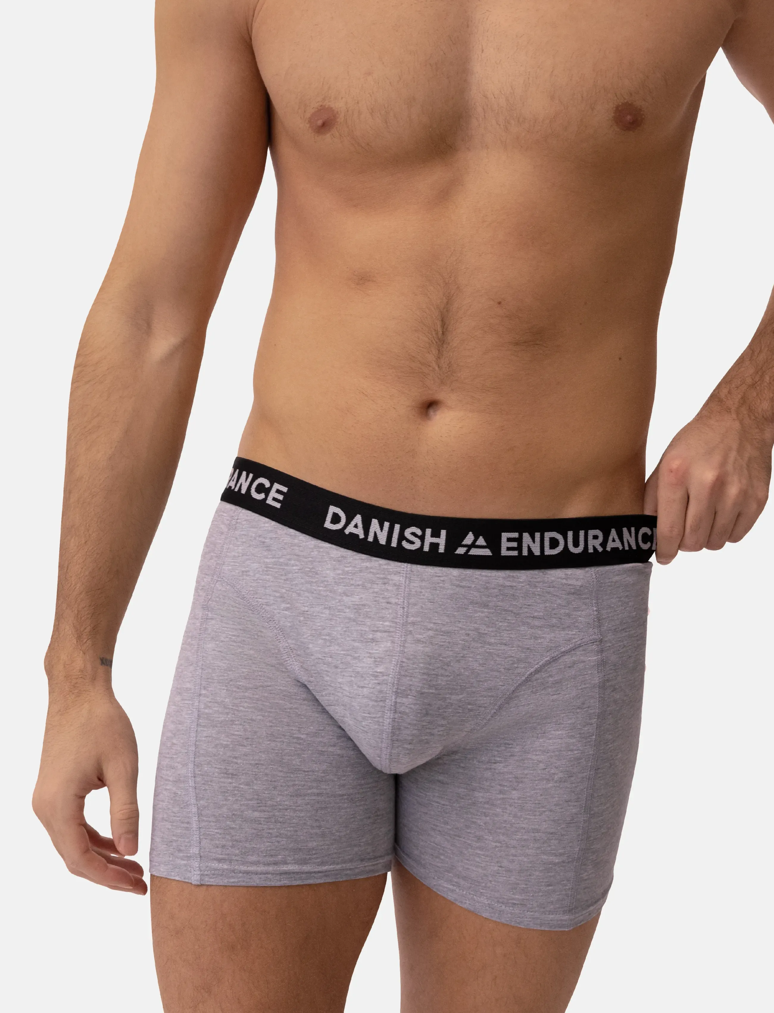 Danish Endurance - Classic Trunks (Men) 3-pack - boxers - mc (2xgrey/black, 2xgrey/navy blue, 2xgrey/bordeaux) - 4