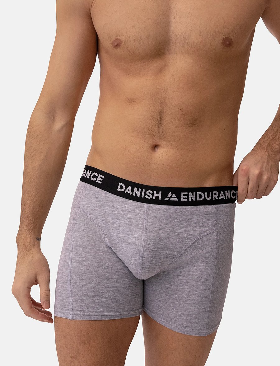 Danish Endurance - Classic Trunks (Men) 3-pack - bokseršorti - mc (2xgrey/black, 2xgrey/navy blue, 2xgrey/bordeaux) - 4