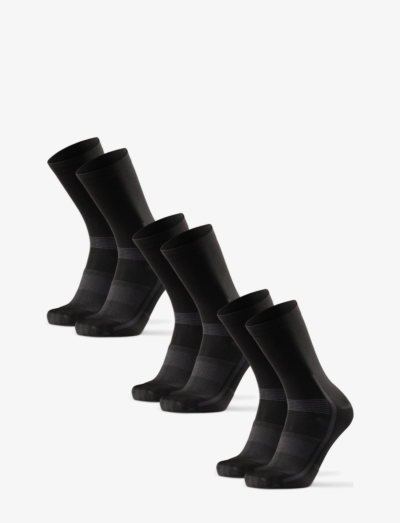 Danish Endurance Aero Cycling Crew Socks 3-pack - Danish Endurance - BLACK / black