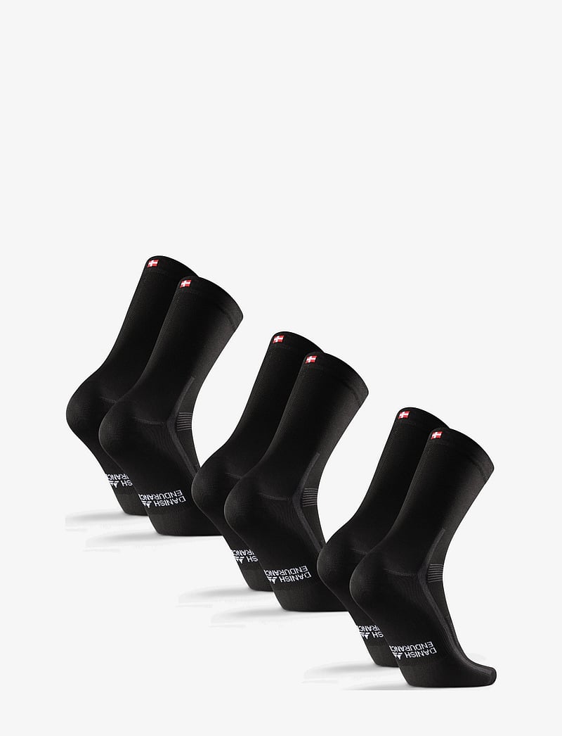 Danish Endurance - Aero Cycling Crew Socks 3-pack - sportsocken - black - 2