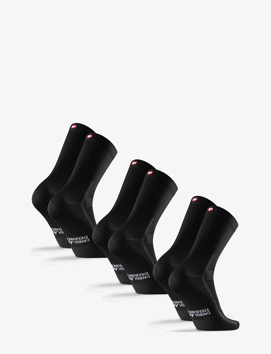 Danish Endurance - Aero Cycling Crew Socks 3-pack - strümpfe - black - 2