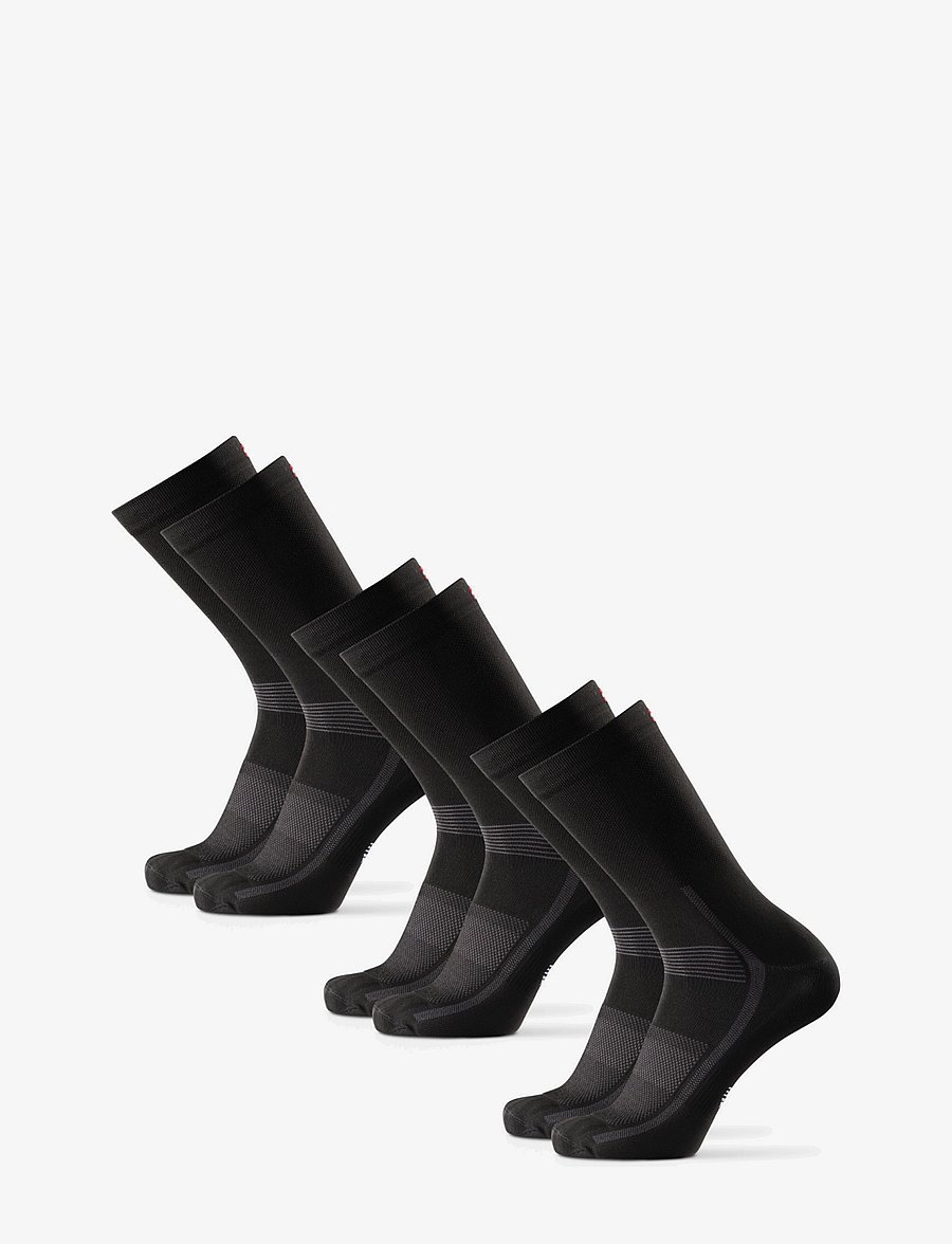 Danish Endurance - Aero Cycling Crew Socks 3-pack - strümpfe - black - 3