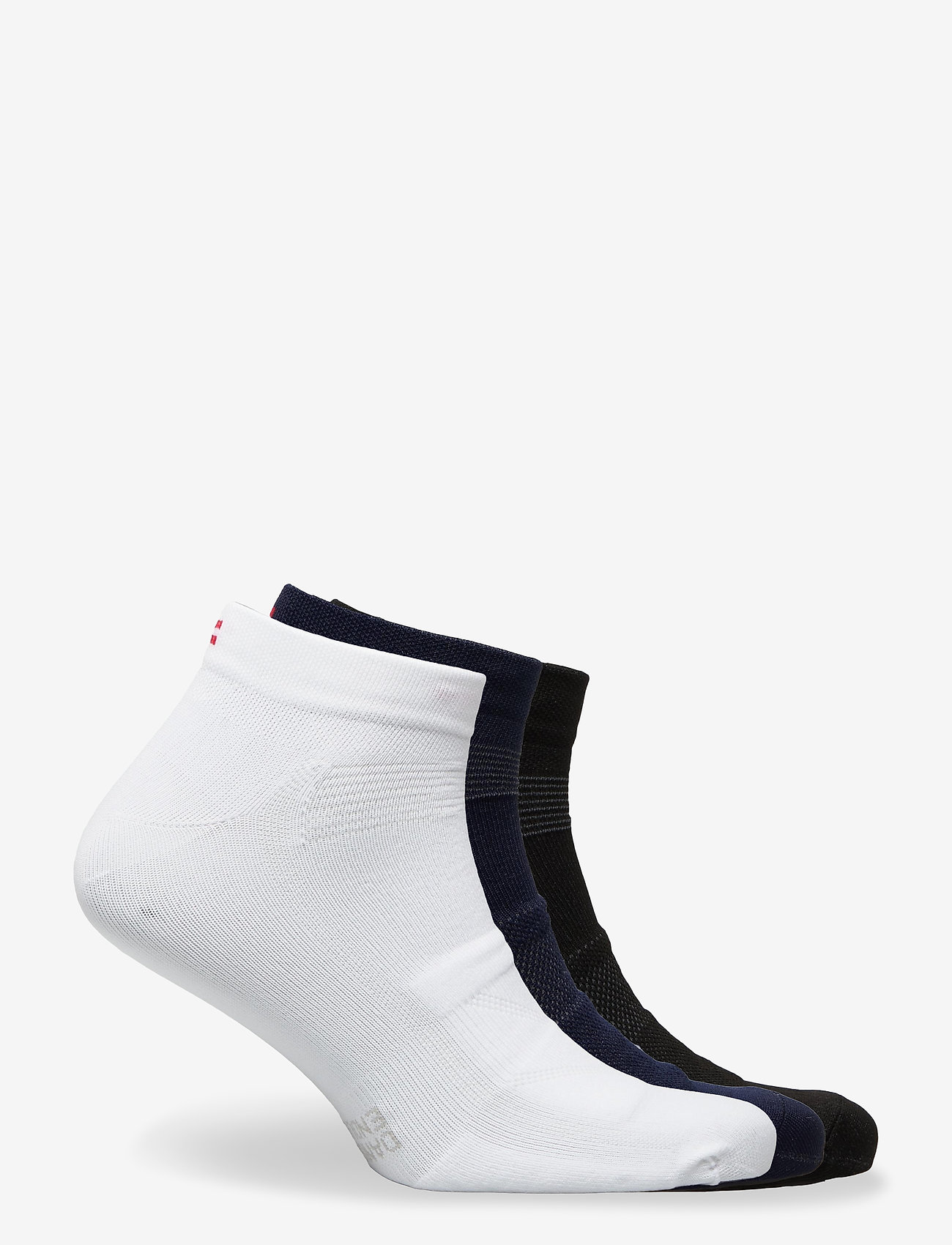 Danish Endurance - Cycling Low-Cut Socks 3-pack - sportstrømper - multicolor (1x black, 1x blue, 1x white/stripes) - 1