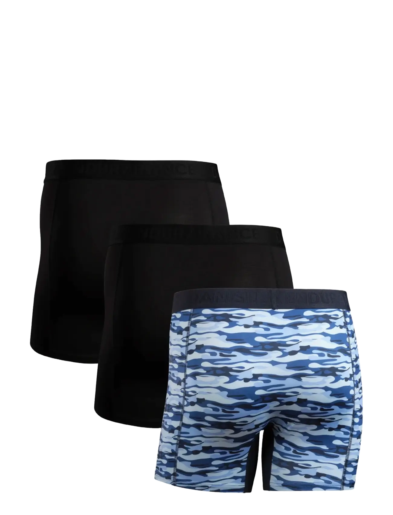 Danish Endurance - Sports Trunks (Men) 3-pack - bokserid - multicolor (2x black, 1x blue camouflage) - 1