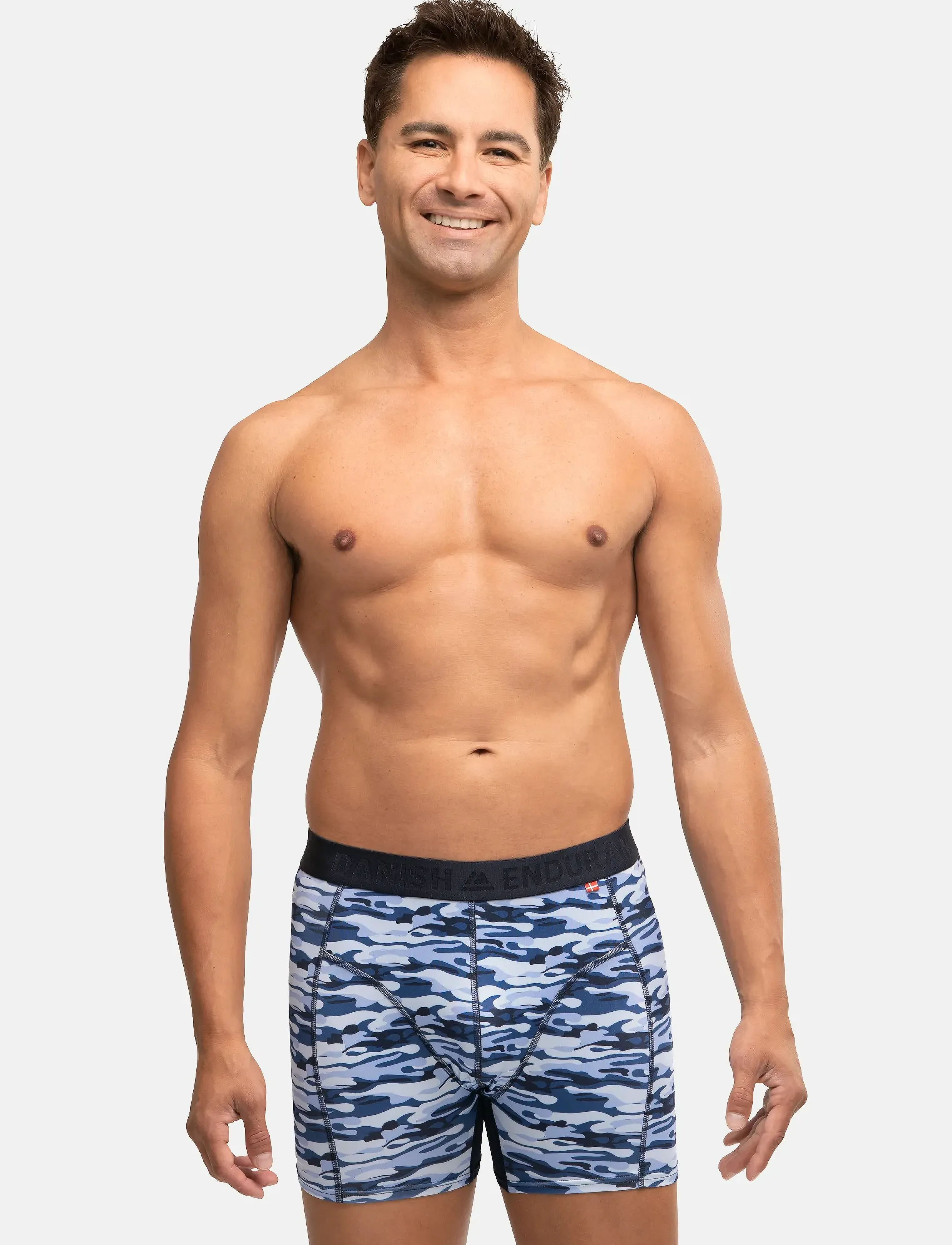 Danish Endurance - Sports Trunks (Men) 3-pack - bokserid - multicolor (2x black, 1x blue camouflage) - 2