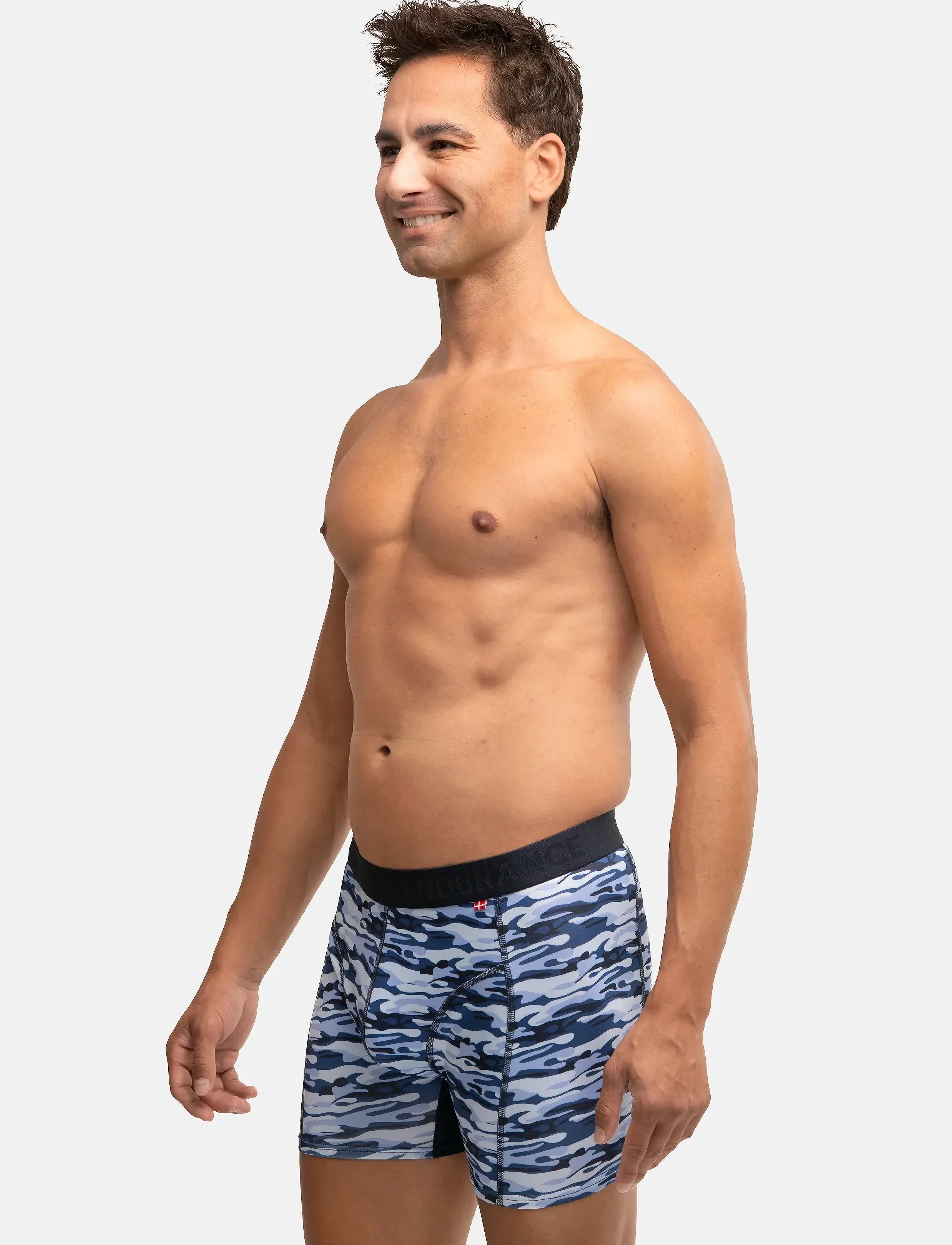 Danish Endurance - Sports Trunks (Men) 3-pack - bokserid - multicolor (2x black, 1x blue camouflage) - 3