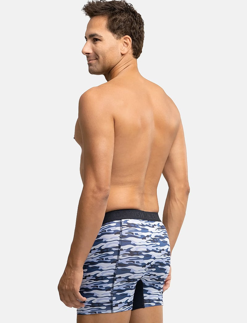 Danish Endurance - Sports Trunks (Men) 3-pack - boxershorts - multicolor (2x black, 1x blue camouflage) - 4
