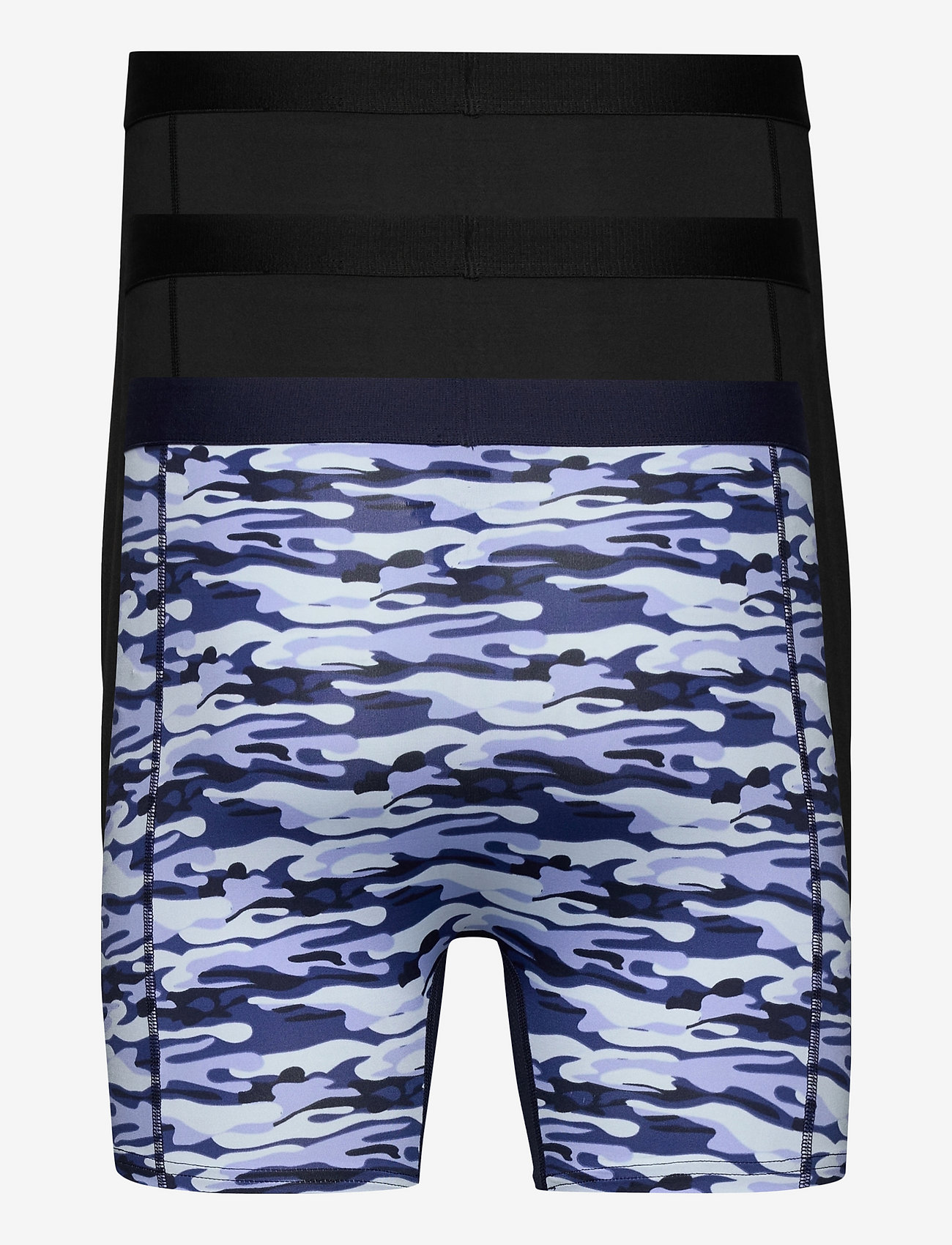 Danish Endurance - Men's Sports Trunks 3-pack - madalaimad hinnad - multicolor (2x black, 1x blue camouflage) - 4