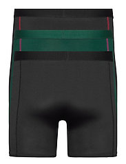 Danish Endurance - Men's Sports Trunks 3-pack - boxer briefs - multicolor (1x black, 1x black/red, 1x green/purple) - 4