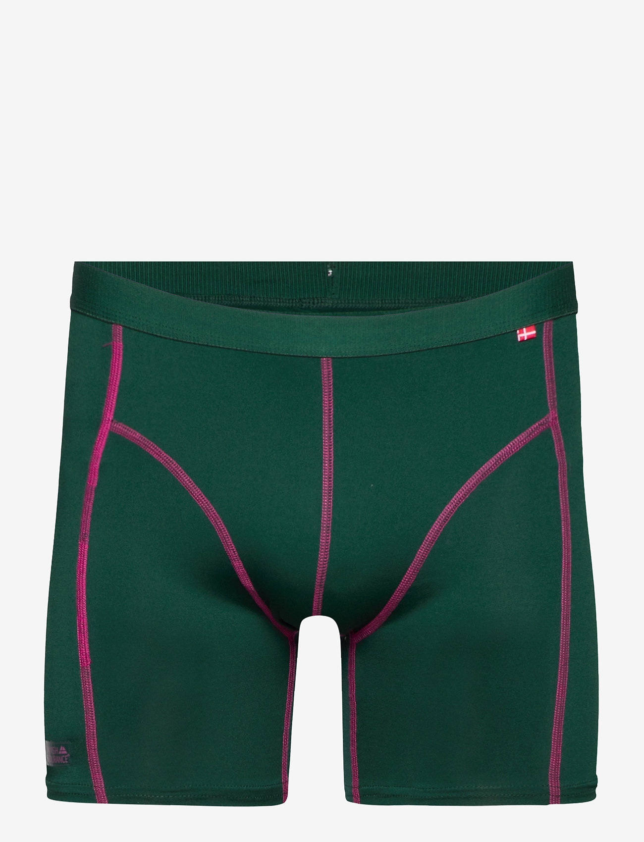 Danish Endurance - Men's Sports Trunks 3-pack - boxer briefs - multicolor (1x black, 1x black/red, 1x green/purple) - 5