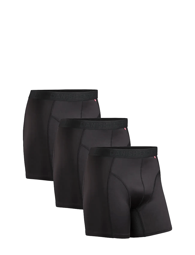 Danish Endurance - Men's Sports Trunks 3-pack - boxer briefs - black - 0
