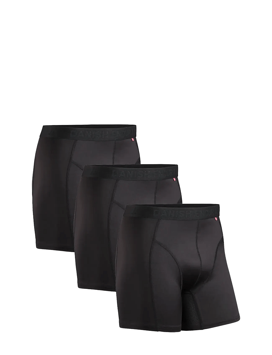 Danish Endurance - Sports Trunks (Men) 3-pack - boxershorts - black - 0