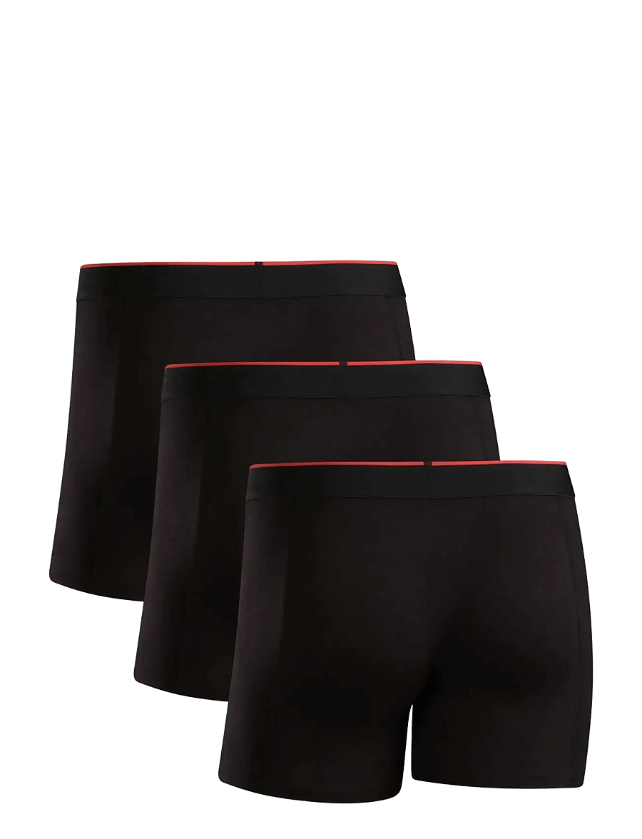 Danish Endurance - Bamboo Trunks (Men) 3-pack - boxershorts - black/red - 2