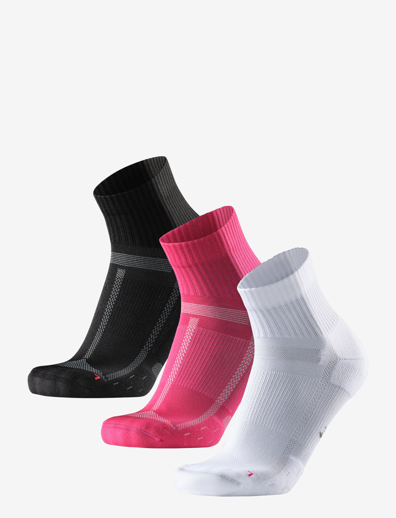 Danish Endurance - Long Distance Running Socks 3-pack - sportsocken - multicolour (1x black, 1x pink, 1x white) - 2