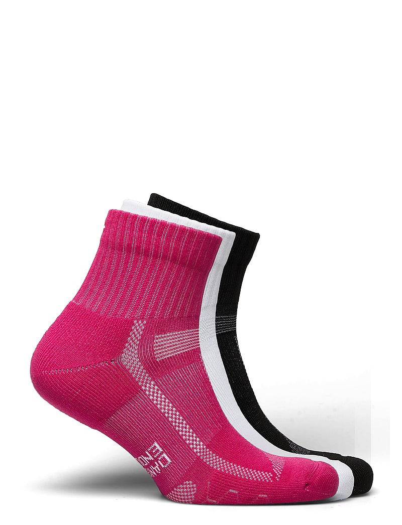 Danish Endurance - Long Distance Running Quarter Socks 3-pack - sportstrømper - multicolour (1x black, 1x pink, 1x white) - 5