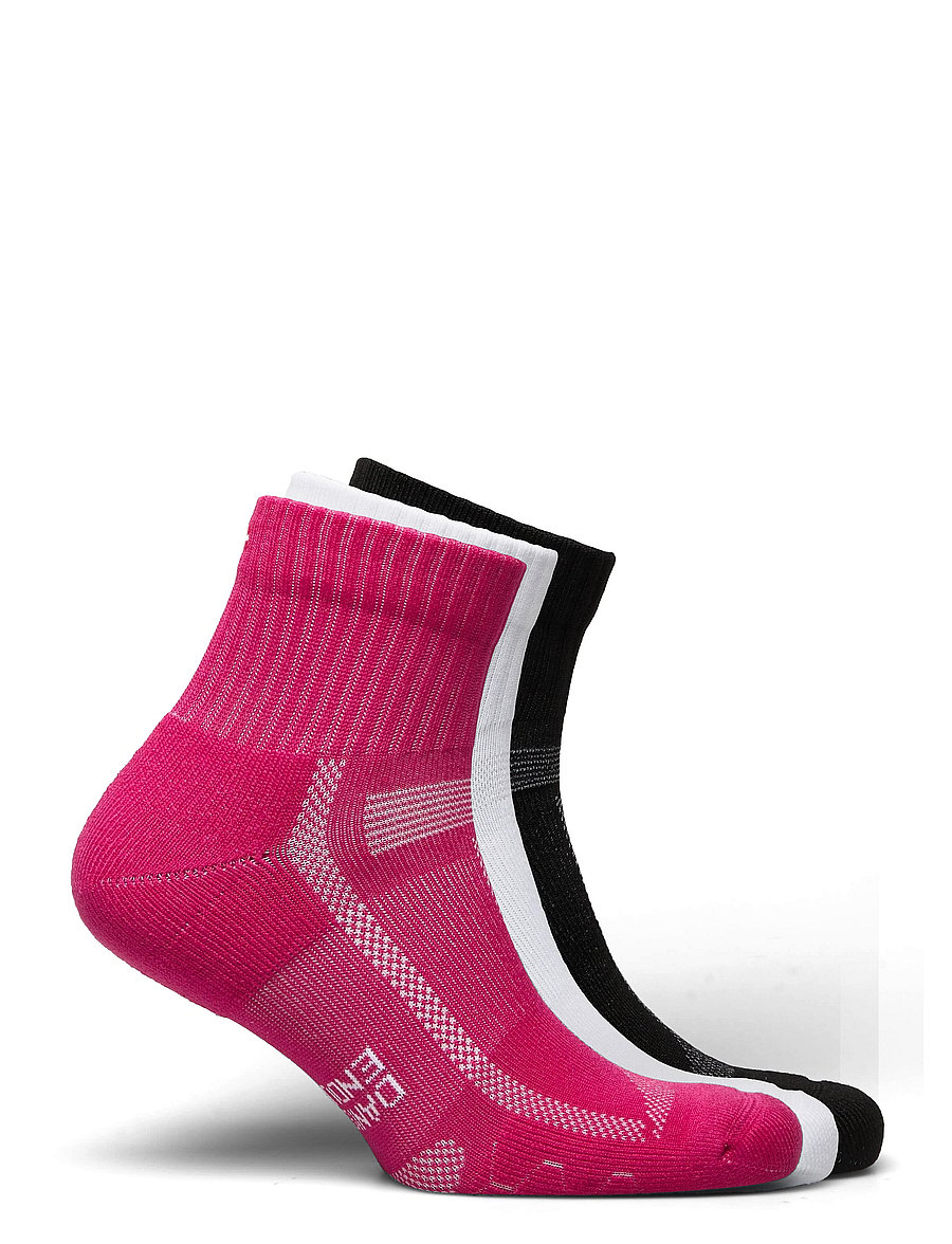 Danish Endurance - Long Distance Running Quarter Socks 3-pack - strümpfe - multicolour (1x black, 1x pink, 1x white) - 5