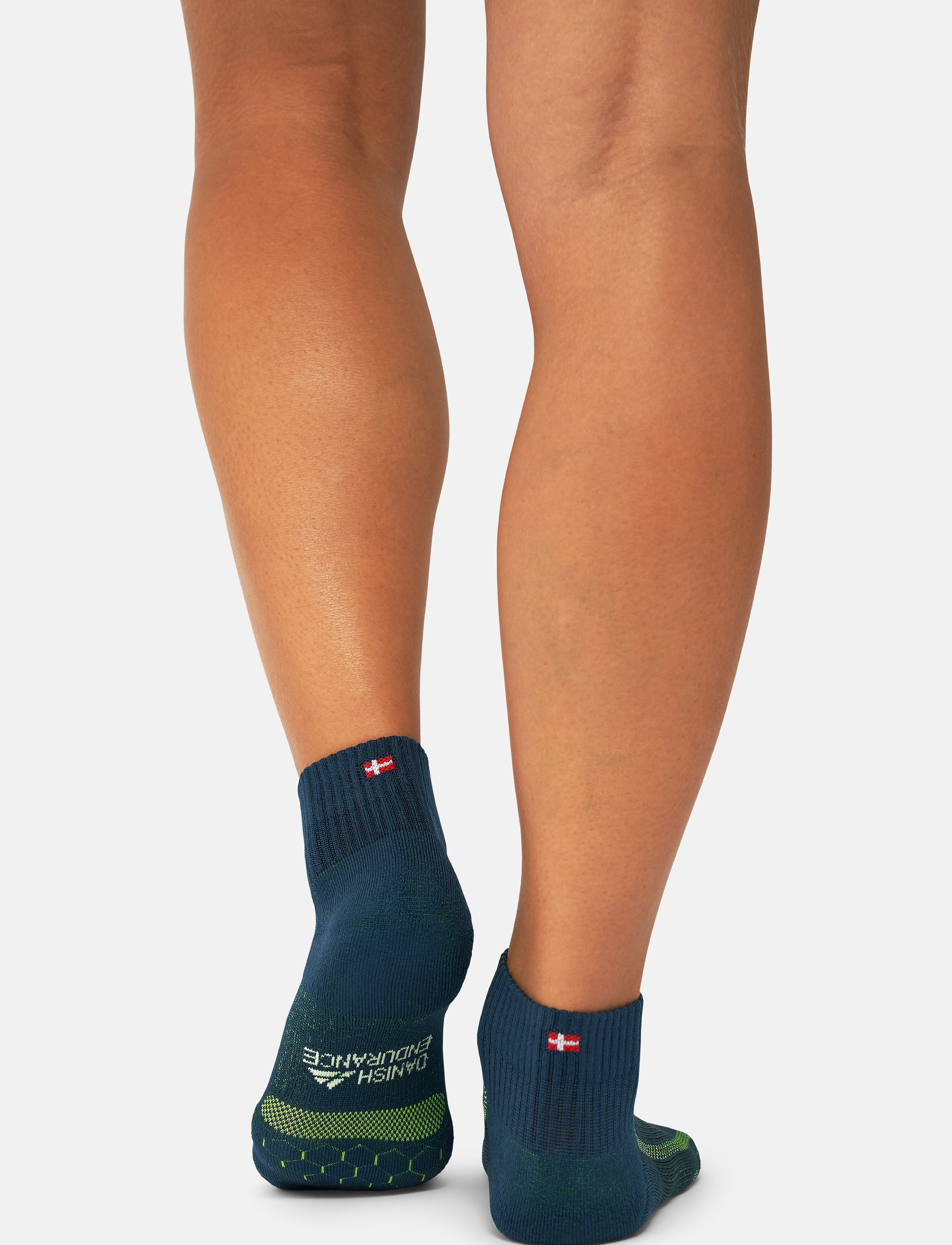 Danish Endurance Long Distance Running Quarter Socks 3-Pack, Mænd, Løbe Quarter Sokker, Multi/mønstret, Str: 43-47