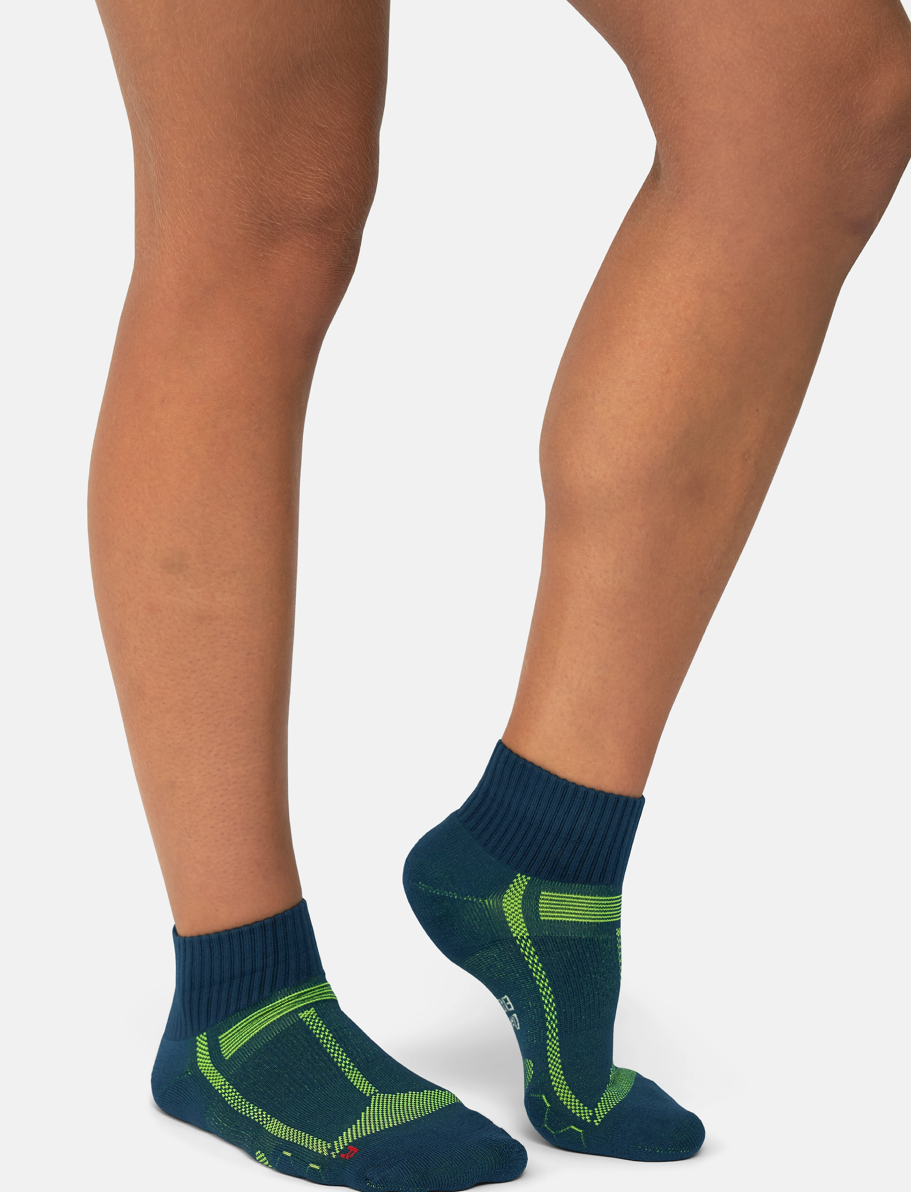 Danish Endurance - Long Distance Running Quarter Socks 3-pack - sportstrømper - multicolor (1x black/grey, 1x blue/yellow, 1x grey/black) - 5