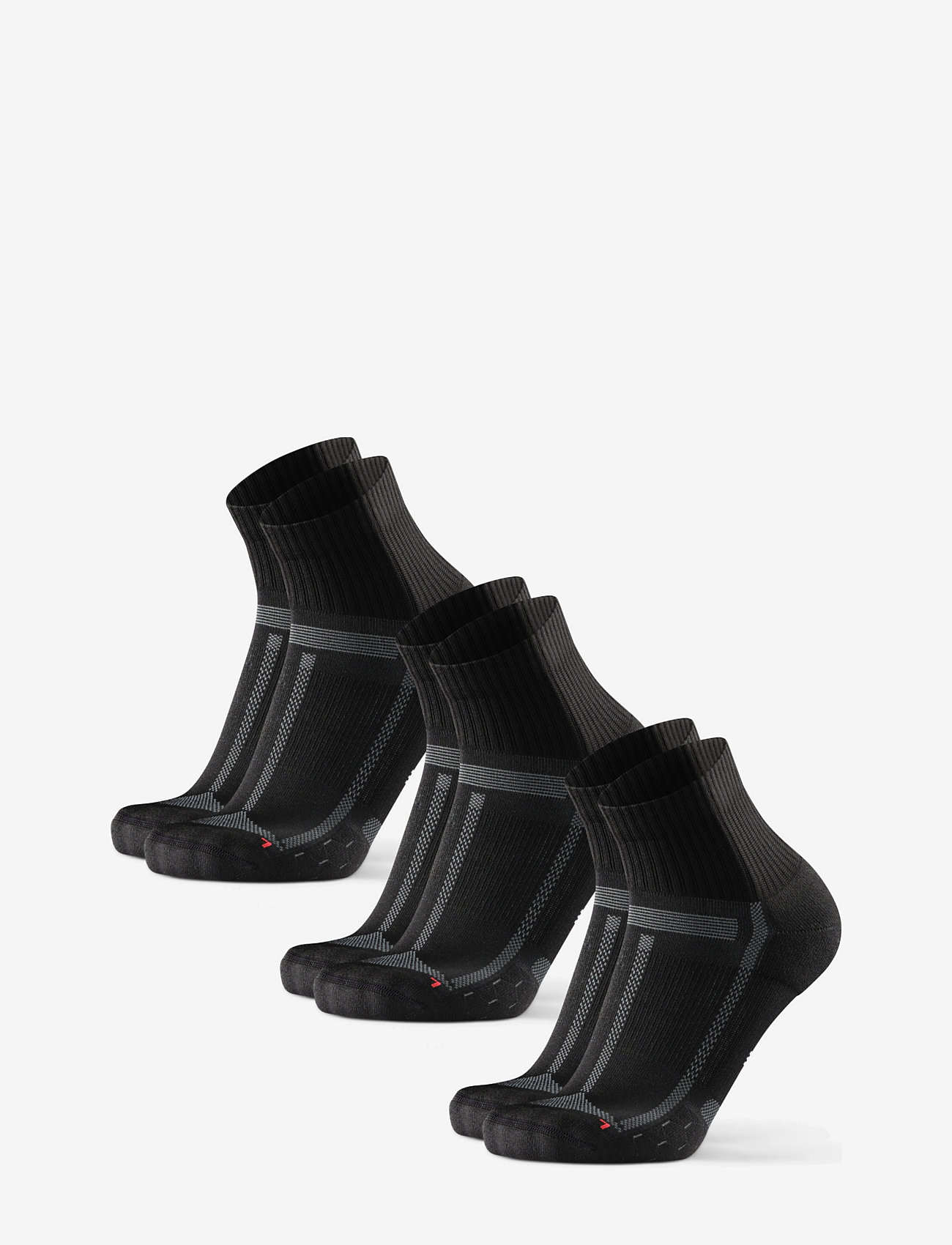 Danish Endurance - Long Distance Running Socks 3-pack - sportsocken - black/grey - 0