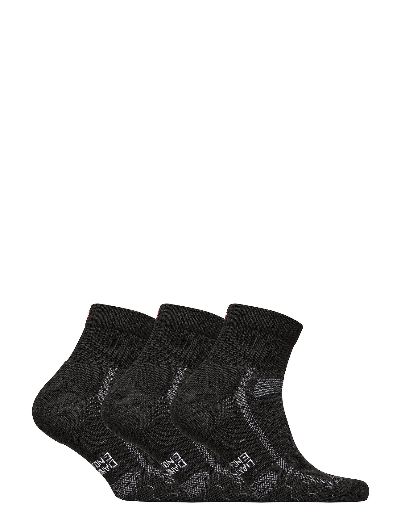 Danish Endurance - Long Distance Running Socks 3-pack - ankle socks - black/grey - 1