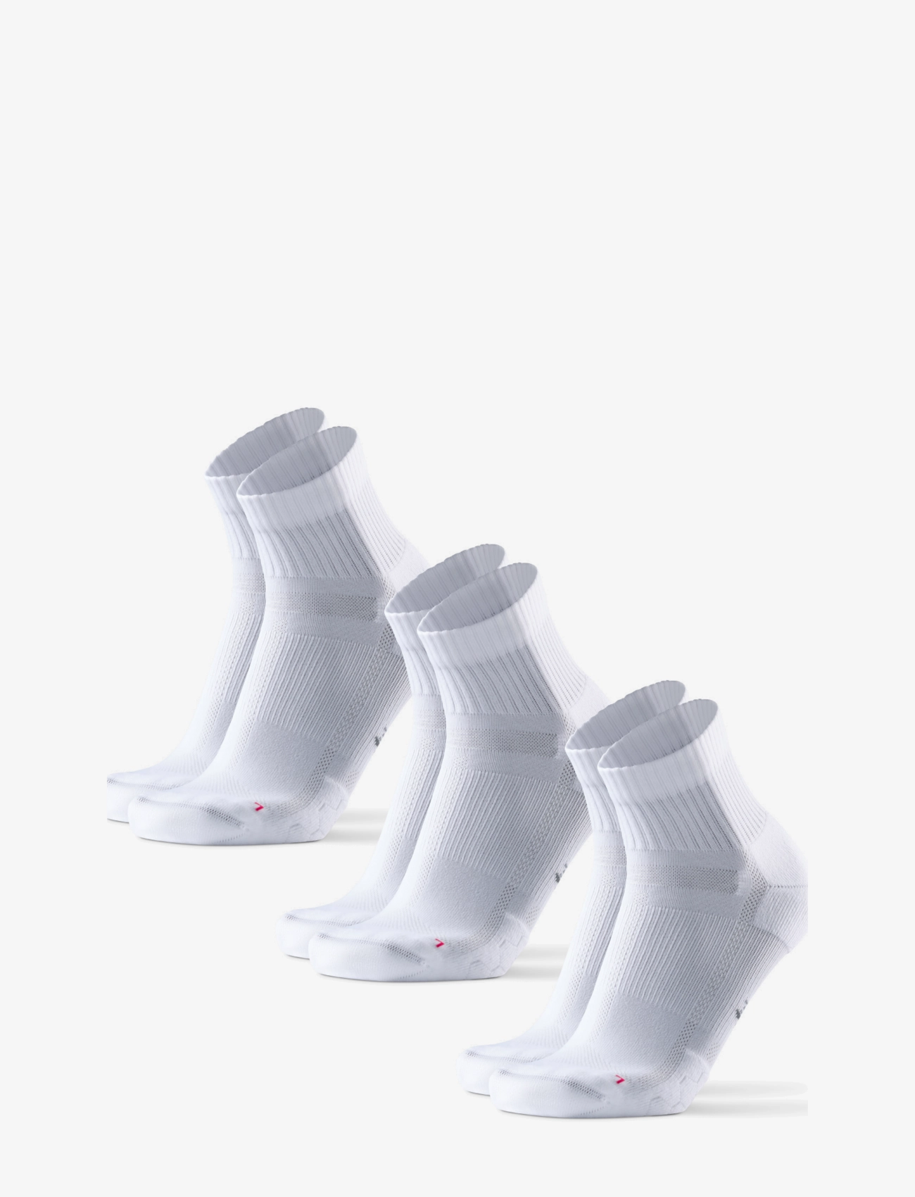 Dänisch ENDURANCE Long Distance Running Quarter Socken 3-Pack Weiß - 39-42 - Damen