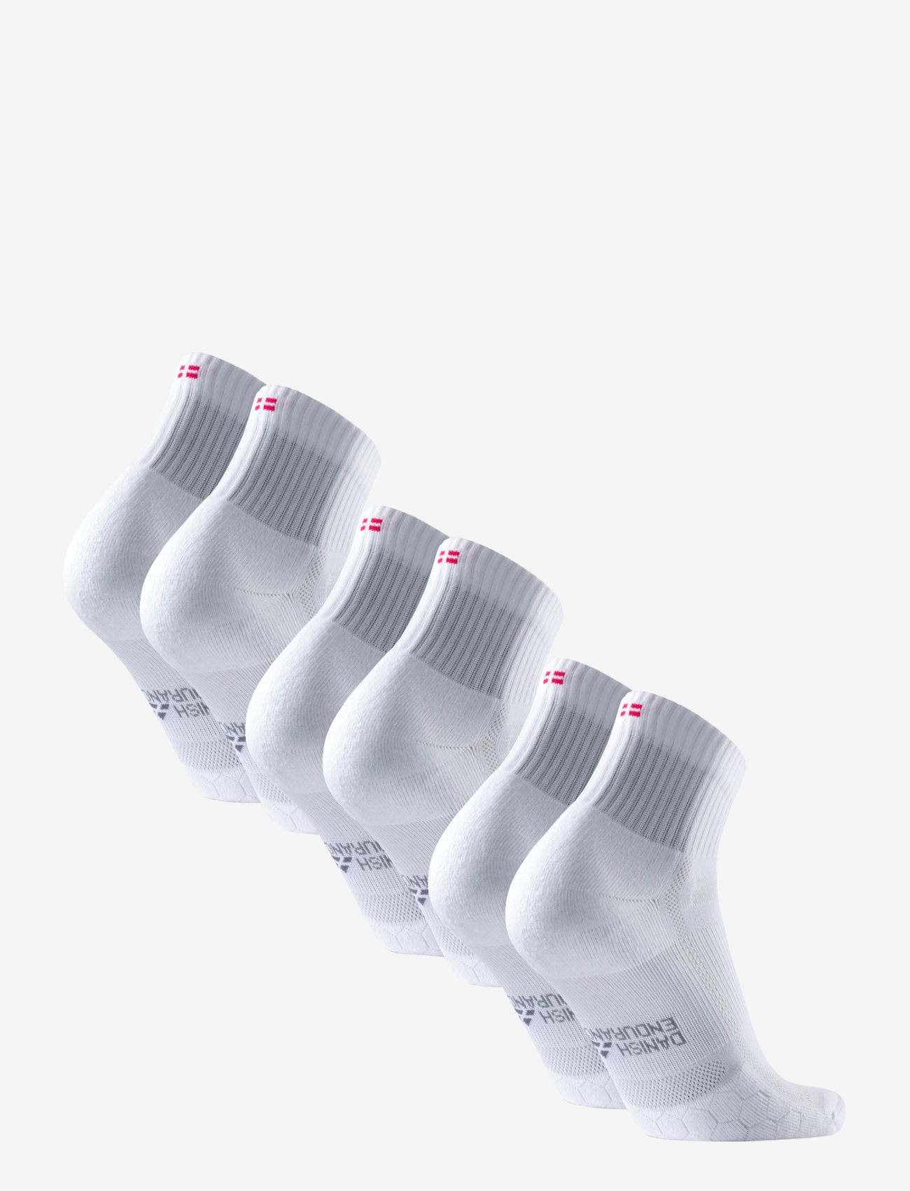 Danish Endurance - Long Distance Running Quarter Socks 3-pack - sportsocken - white - 3