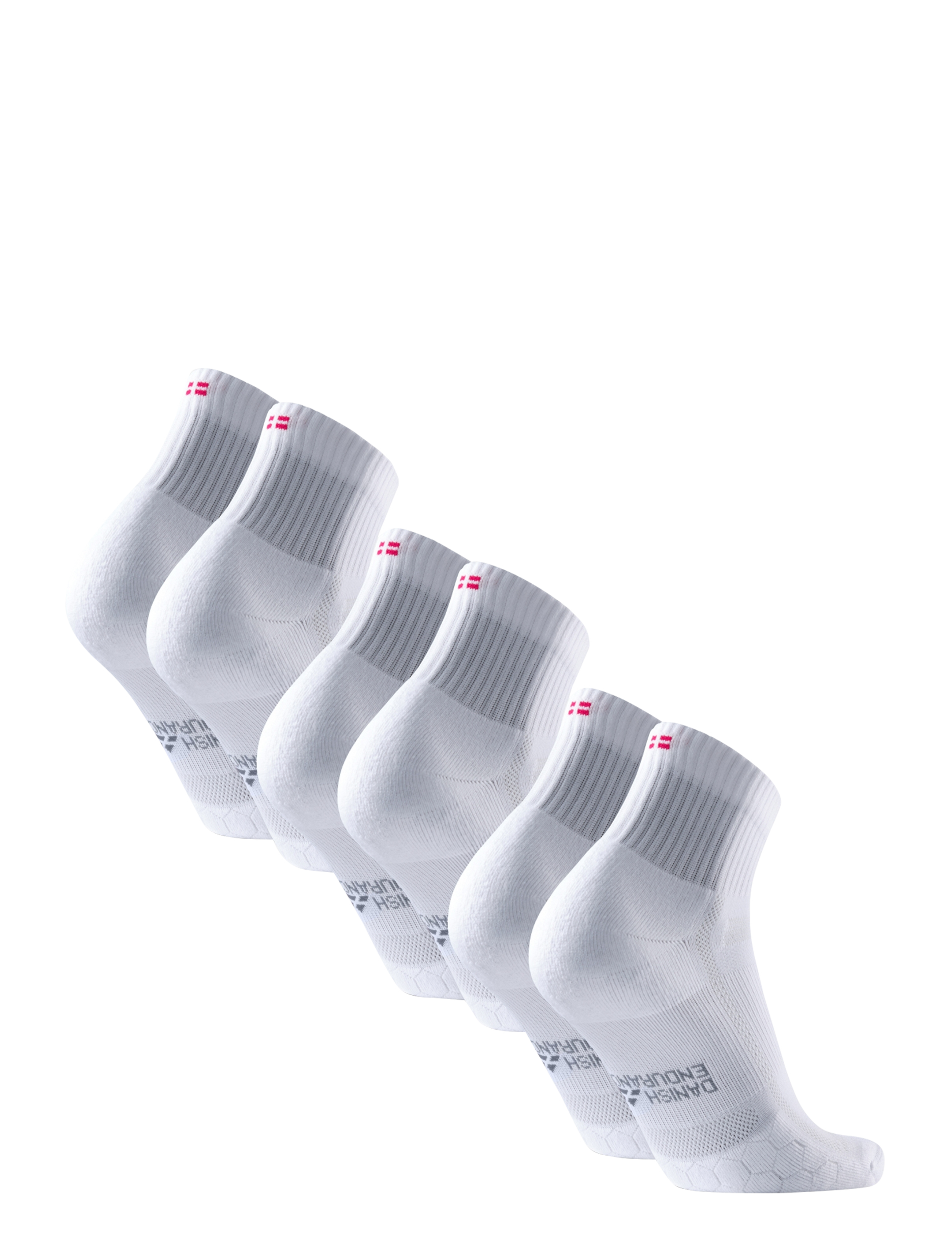 Danish Endurance - Long Distance Running Quarter Socks 3-pack - spordisokid - white - 3