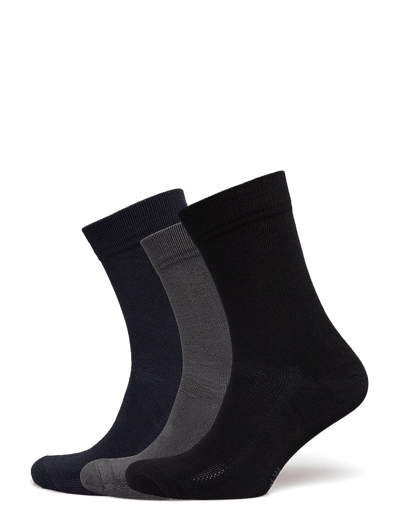 Danish Endurance - Bamboo Blend Dress Socks 3 Pack - sportstrømper - mc (2xblack, 2xgrey, 2xnavy blue) - 0