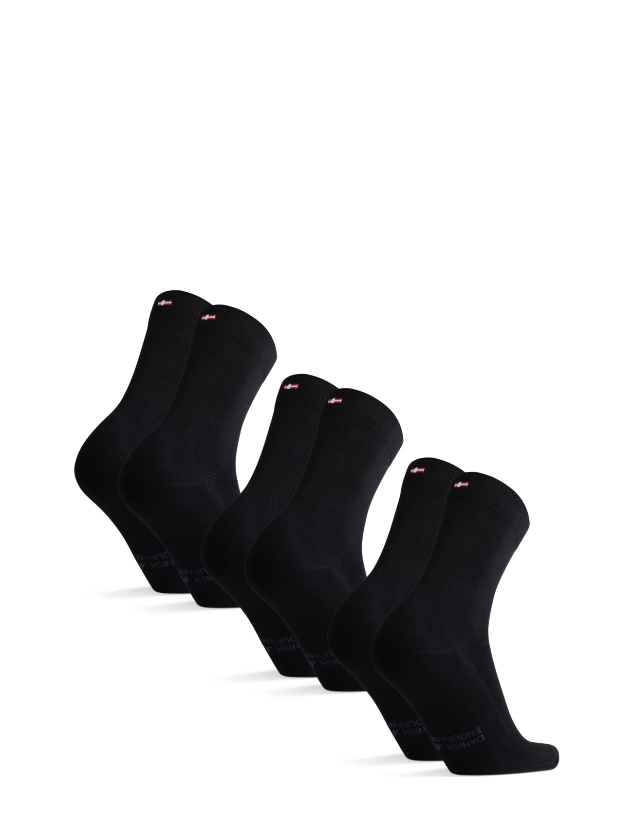 Danish Endurance - Bamboo Crew Socks 3-pack - crew sokken - black - 2